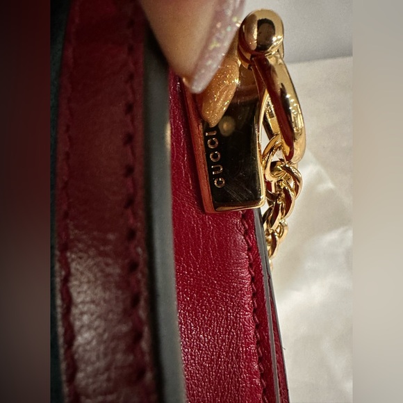 SOLD- NWT Gucci Red and Navy Ophidia Shoulder Bag - Picture 12 of 14